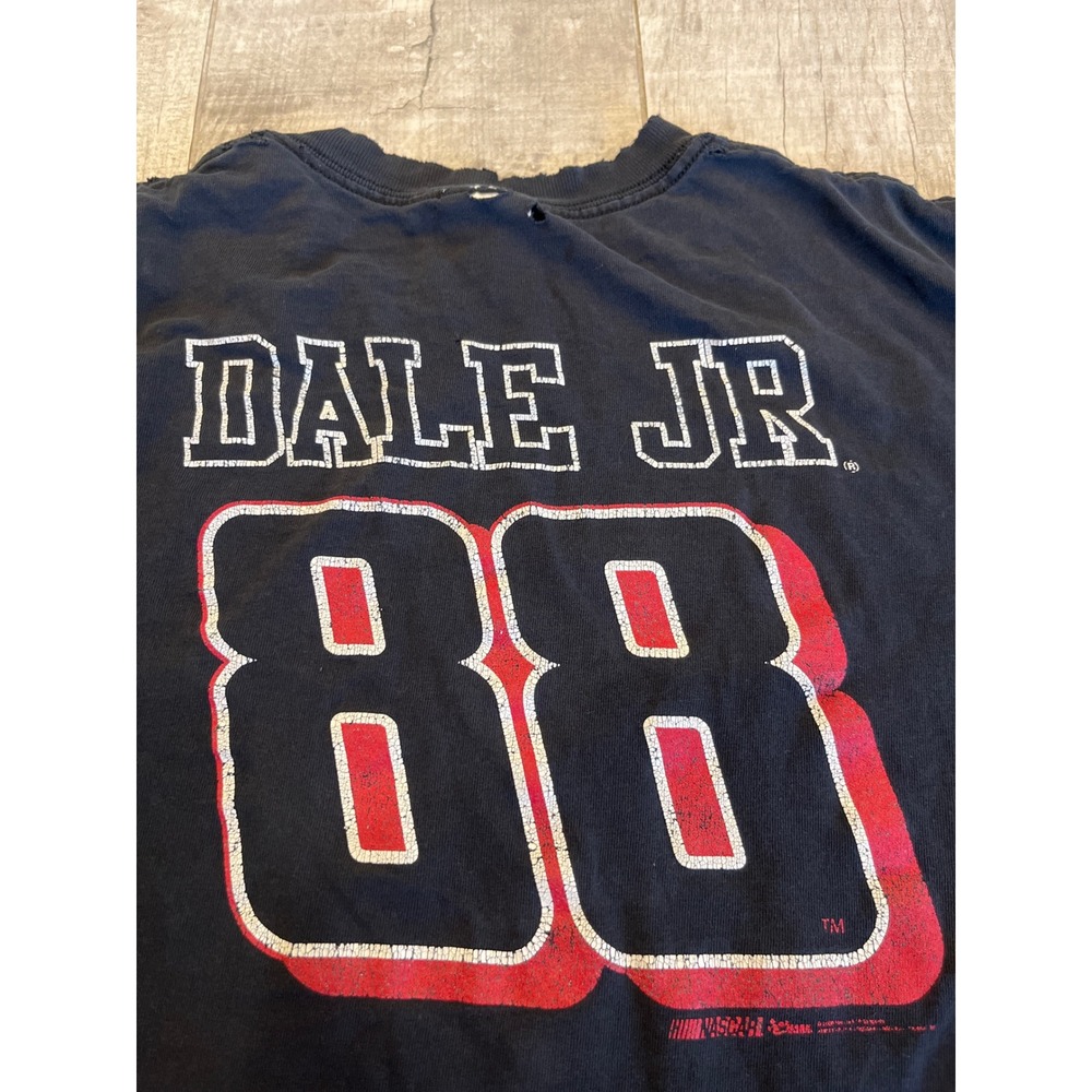 Vintage‎ Dale Earnhardt Jr NASCAR T Shirt 88 Amp Energy National Guard Black XL